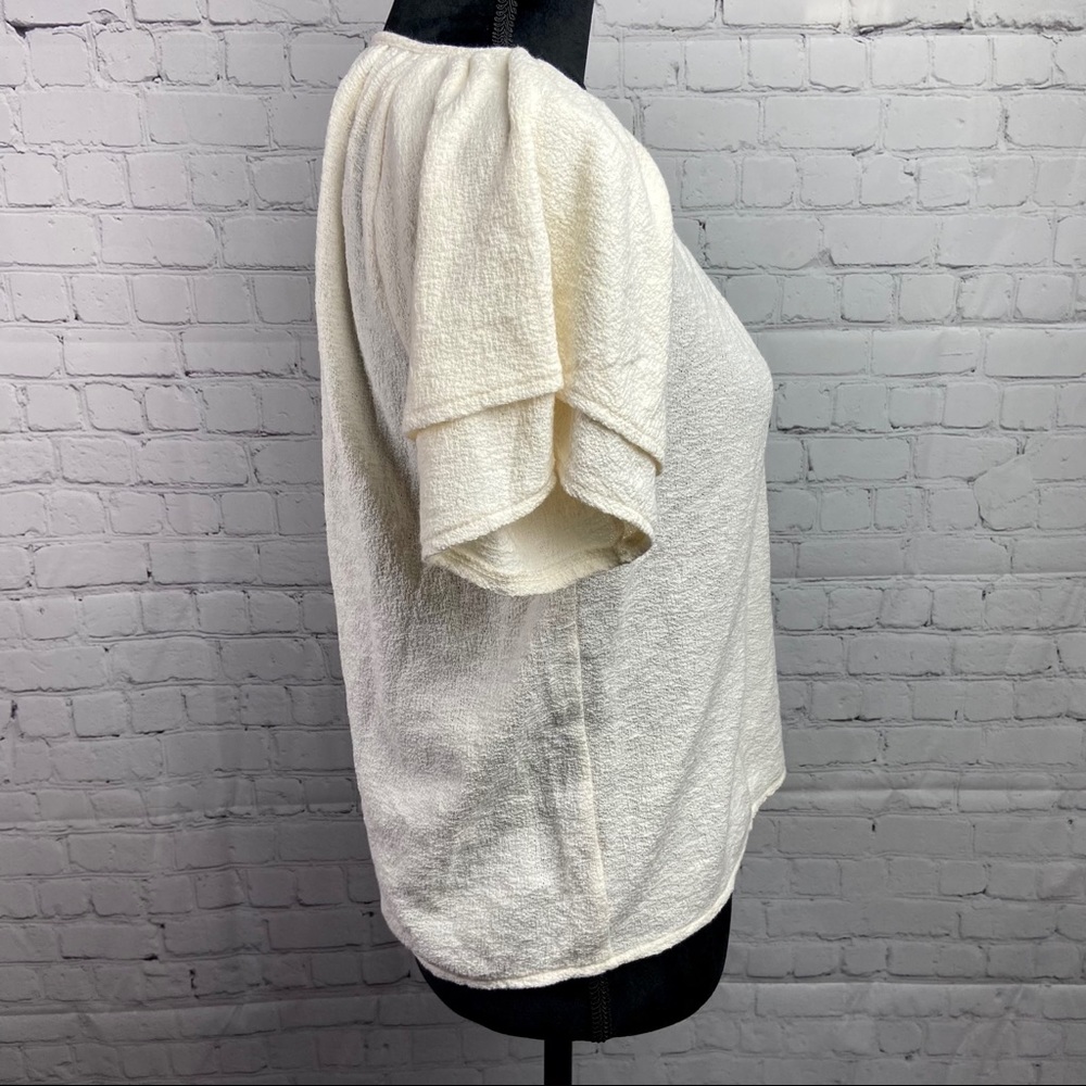 NWT Madewell Texture & Thread Ruffle Blouse - Picture 4 of 8